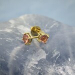 K18YG Padparadscha earring