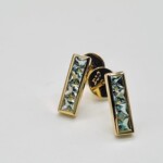 K18YG Earring with Green quartz