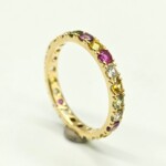 K18YG Ring with Sapphires