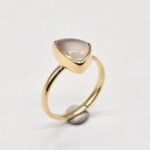 K18YG Ring with Rose quartz