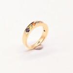 K18YG Ring with Cemi-precious stones