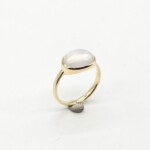 K18YG Ring with Moon stone　