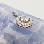 Pt900 Pendant with Diamond & Pearl