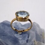 K18YG Ring with Aquamarine