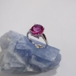 K18WG Ring with Pink sapphire