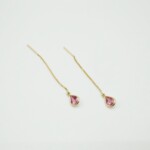 K18YG Earring with Padparadscha.