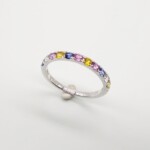 K18WG Ring with Mix sapphire.