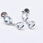 K18WG Earring with Aquamarine