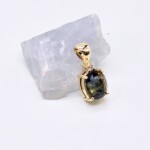 K18YG Pendant with Bicolor sapphire & Diamond