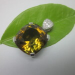 K18WG Tourmaline & Diamond Pendant