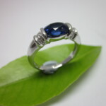 Blue sapphire & Diamond Ring