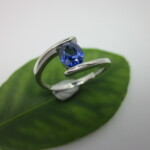 K18WG Blue sapphire Ring