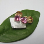K18WG Pink sapphire Earrings