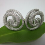 K18WG Diamond Earrings