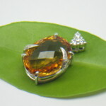 Citrine & Cubic Pendant