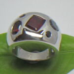 SV925 Colored stone Ring