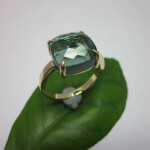 K18YG Green quartz Ring