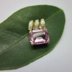 K18YG Pink sapphire & Diamond Pendant