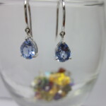 K18WG Blue sapphire Earrings