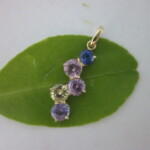 K18YG Mixed sapphire Pendant