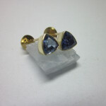 K18YG Blue sapphire Earrings