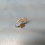 K18YG White sapphire Ring