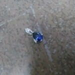 K18WG Blue sapphire Pendant