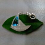 SV925 Blue topaz Key chain