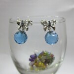 K18WG Blue sapphire & Blue topaz Earrings