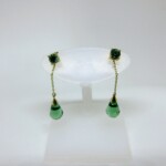 K18YG Green quartz Earrings