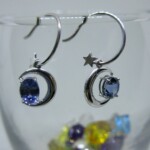 K18WG Blue sapphire Earrings