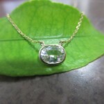 K18YG White quartz Pendant