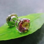 K18WG Pink sapphire Tie clip
