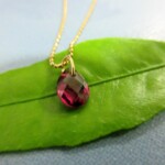 K18YG Rose garnet Pendant