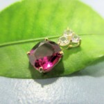 K18YG Pink sapphire & White sapphire Pendant