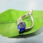 K18WG Blue sapphire & White sapphire Pendant