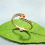 K18YG Padparadscha sapphire Ring