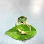 K18YG Green tourmaline Ring