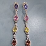 K18WG Sapphire Earrings