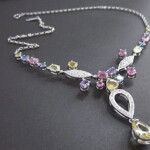 K18WG Mix sapphire Necklace