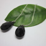 Brown quartz Chain Earrings