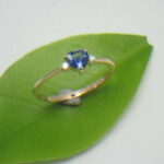 K14YG Blue sapphire & Diamond Ring