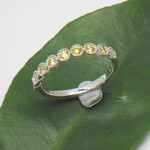K18WG Yellow sapphire Ring