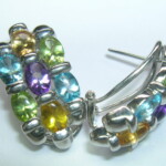 Citrine, Amethyst, Blue topaz & Peridot