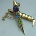 Amethyst, Blue topaz & Peridot