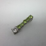 White sapphire & Peridot