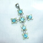 Blue topaz & Peridot