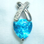 Blue topaz & Cubic zirconia