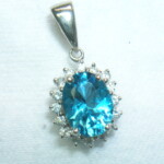 Blue topaz & Cubic zirconia