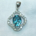Blue topaz & Cubic zirconia